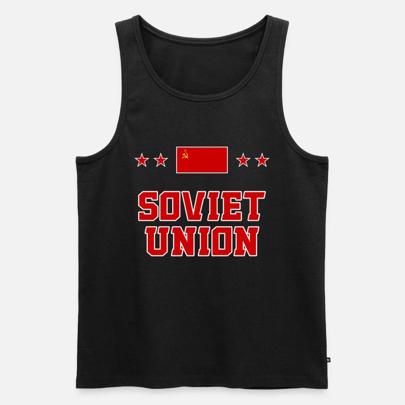 Sowjetunion - Männer Premium Bio Tank Top - Schwarz