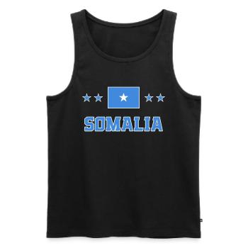 Somalia - Men's Premium Organic Tank Top - black - Front - AI Model Male 178 light (178cm)