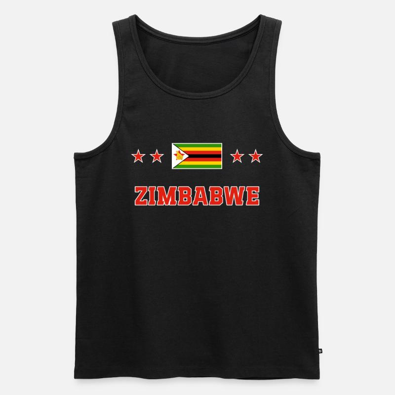 Simbabwe - Männer Premium Bio Tank Top - Schwarz