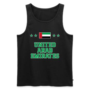 Emirats Arabes Unis - Débardeur bio Premium Homme - noir - Devant - AI Model Male 178 light (178cm)