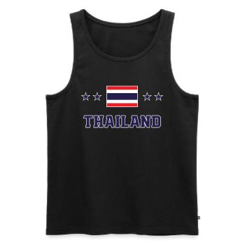 Thaïlande - Débardeur bio Premium Homme - noir - Devant - AI Model Male 178 light (178cm)