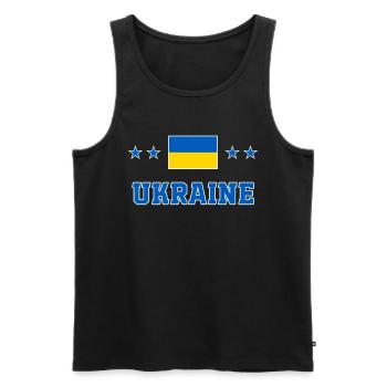 Ukraine - Men's Premium Organic Tank Top - black - Front - AI Model Male 178 light (178cm)