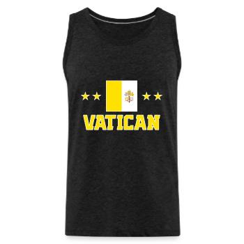 Vatican - Débardeur bio Premium Homme - charbon - Devant - Alexander (188cm)