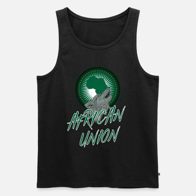Afrikanische Union - Männer Premium Bio Tank Top - Schwarz