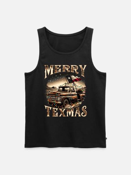 Merry Texmas – Camionnette - Débardeur bio Premium Homme - noir