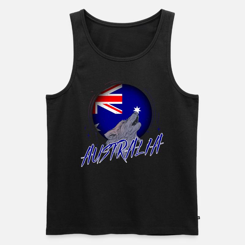Australien - Männer Premium Bio Tank Top - Schwarz