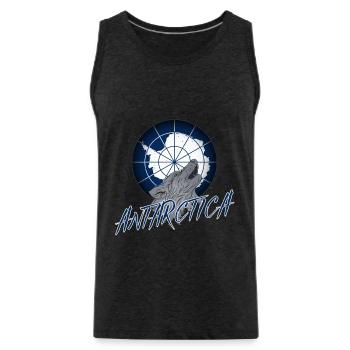 Antarctica - Men's Premium Organic Tank Top - charcoal grey - Front - Alexander (188cm)