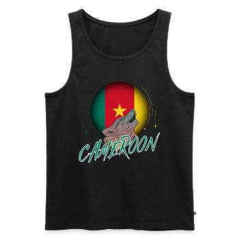 Kamerun - Männer Premium Bio Tank Top - Schwarz - Vorne - AI Model Male 178 light (178cm)