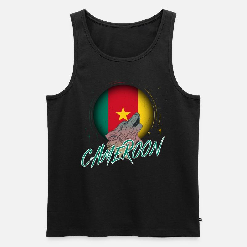 Kamerun - Männer Premium Bio Tank Top - Schwarz