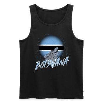 Botswana - Men's Premium Organic Tank Top - black - Front - AI Model Male 178 light (178cm)