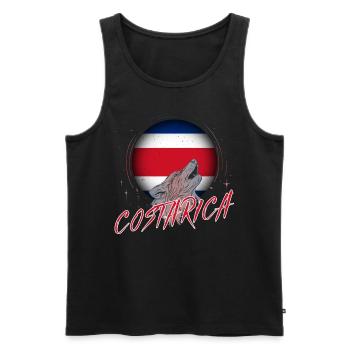 Costa Rica - Men's Premium Organic Tank Top - black - Front - AI Model Male 178 light (178cm)