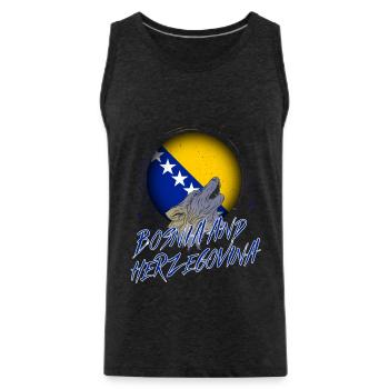 Bosnien und Herzegowina - Männer Premium Bio Tank Top - Anthrazit - Vorne - Alexander (188cm)