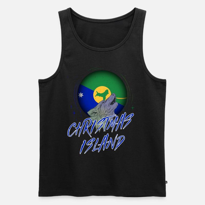 Weihnachtsinsel - Männer Premium Bio Tank Top - Schwarz