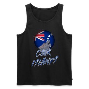 Cook Islands - Men's Premium Organic Tank Top - black - Front - AI Model Male 178 light (178cm)