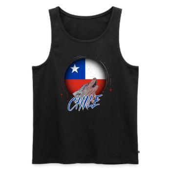 Chile - Männer Premium Bio Tank Top - Schwarz - Vorne - AI Model Male 178 light (178cm)