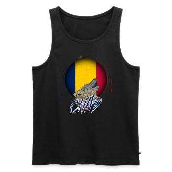 Chad - Men's Premium Organic Tank Top - black - Front - AI Model Male 178 light (178cm)