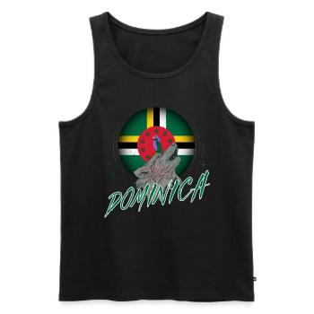 Dominica - Men's Premium Organic Tank Top - black - Front - AI Model Male 178 light (178cm)