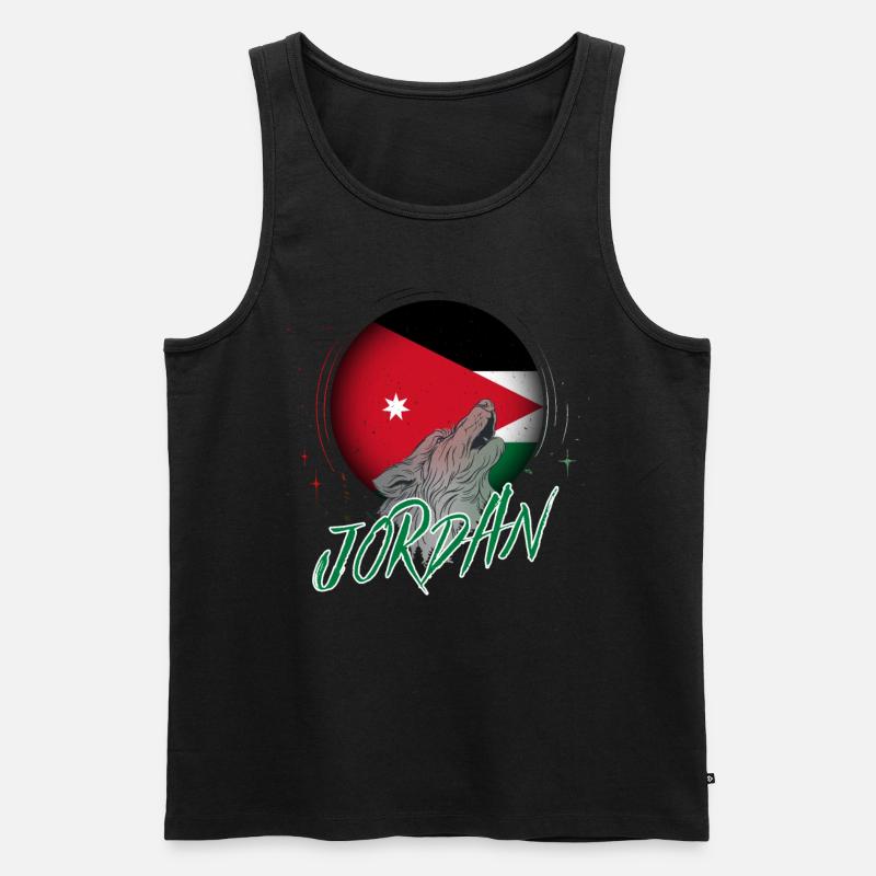 Jordanien - Männer Premium Bio Tank Top - Schwarz