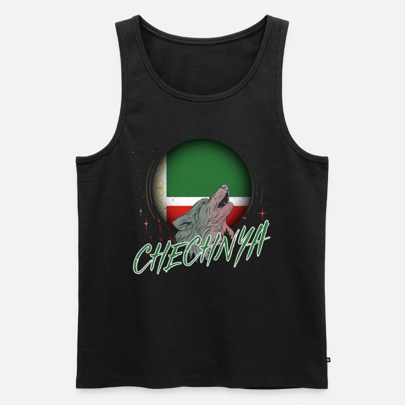 Tschetschenien - Männer Premium Bio Tank Top - Schwarz