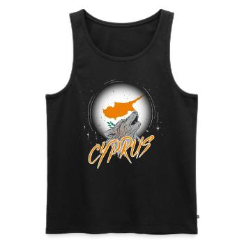 Zypern - Männer Premium Bio Tank Top - Schwarz - Vorne - AI Model Male 178 light (178cm)