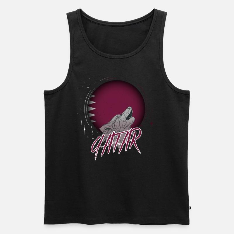 Katar - Männer Premium Bio Tank Top - Schwarz