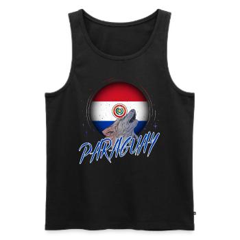Paraguay - Männer Premium Bio Tank Top - Schwarz - Vorne - AI Model Male 178 light (178cm)