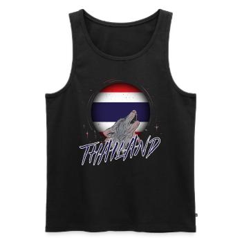 Thaïlande - Débardeur bio Premium Homme - noir - Devant - AI Model Male 178 light (178cm)