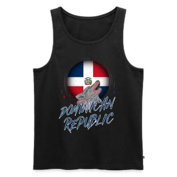 Dominican Republic - Men's Premium Organic Tank Top - black - Front - AI Model Male 178 light (178cm)