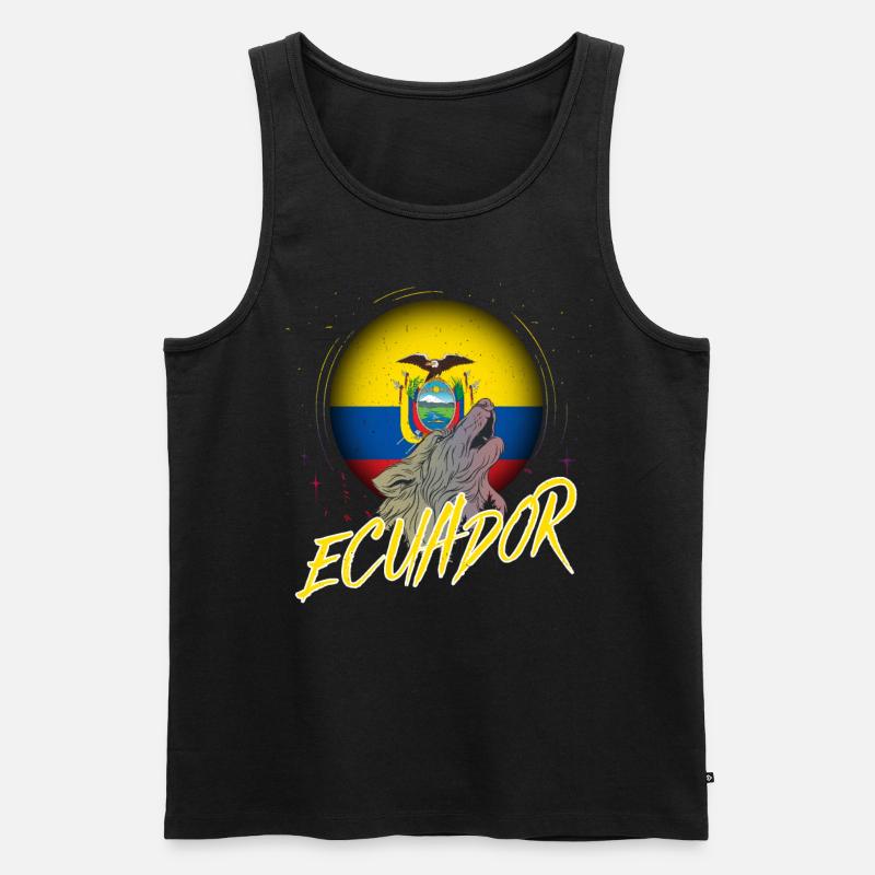 Ecuador - Männer Premium Bio Tank Top - Schwarz