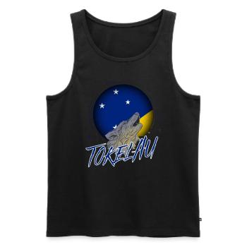 Tokelau - Men's Premium Organic Tank Top - black - Front - AI Model Male 178 light (178cm)