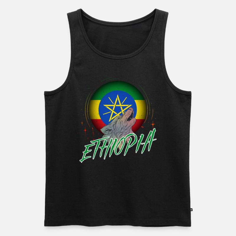 Äthiopien - Männer Premium Bio Tank Top - Schwarz