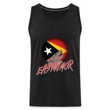 East Timor - Men's Premium Organic Tank Top - charcoal grey - Front - Alexander (188cm)