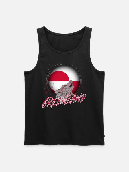 Greenland - Men's Premium Organic Tank Top - black