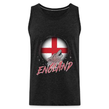 England - Men's Premium Organic Tank Top - charcoal grey - Front - Alexander (188cm)