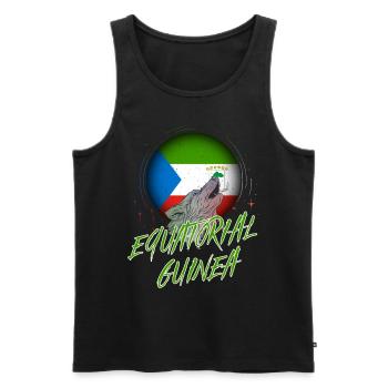 Equatorial Guinea - Men's Premium Organic Tank Top - black - Front - AI Model Male 178 light (178cm)