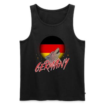 Germany - Men's Premium Organic Tank Top - black - Front - AI Model Male 178 light (178cm)