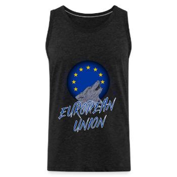 Europäische Union - Männer Premium Bio Tank Top - Anthrazit - Vorne - Alexander (188cm)