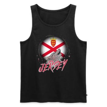 Jersey - Männer Premium Bio Tank Top - Schwarz - Vorne - AI Model Male 178 light (178cm)
