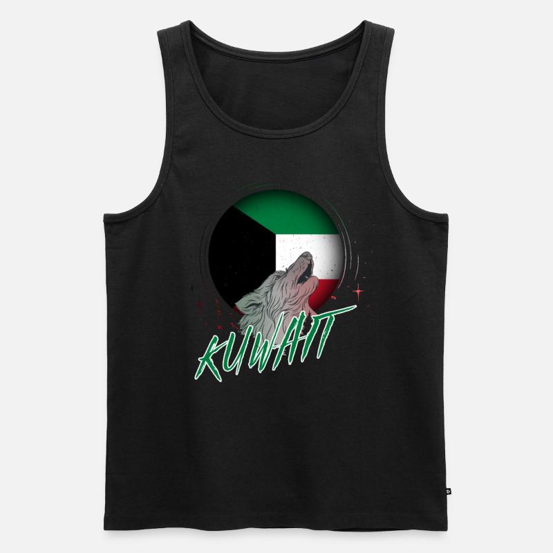 Kuwait - Männer Premium Bio Tank Top - Schwarz