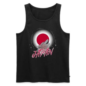 Japan - Männer Premium Bio Tank Top - Schwarz - Vorne - AI Model Male 178 light (178cm)