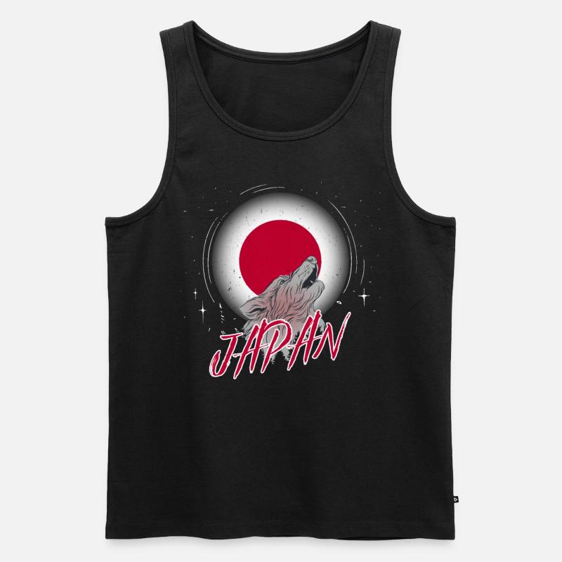 Japan - Männer Premium Bio Tank Top - Schwarz