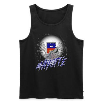 Mayotte - Männer Premium Bio Tank Top - Schwarz - Vorne - AI Model Male 178 light (178cm)