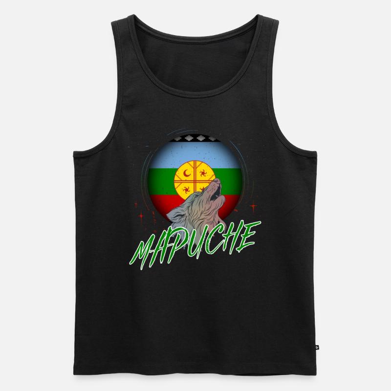 Mapuche - Männer Premium Bio Tank Top - Schwarz