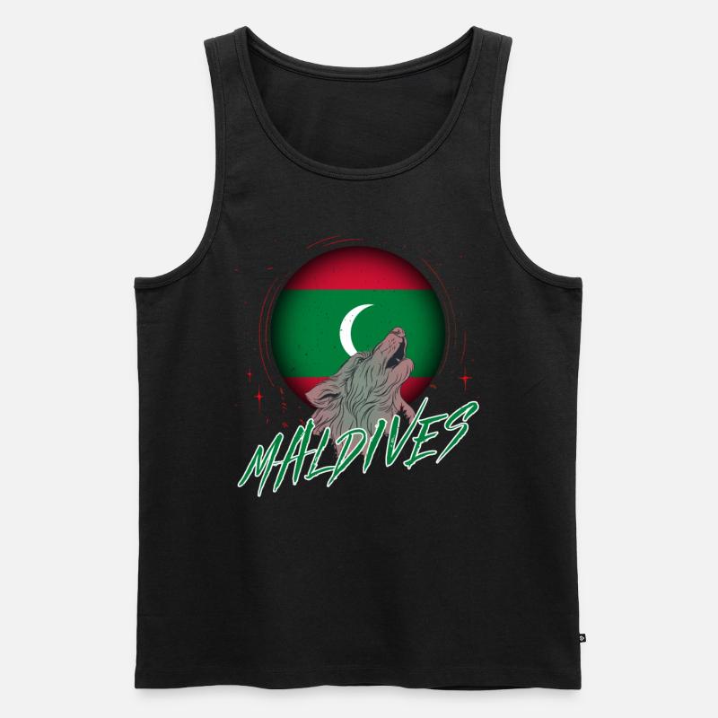 Malediven - Männer Premium Bio Tank Top - Schwarz