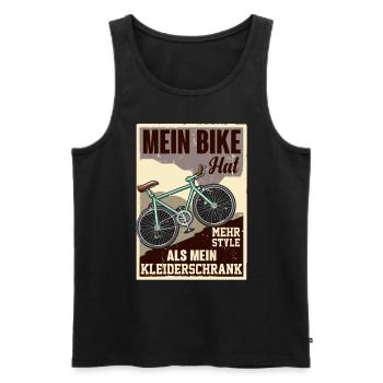 Mein Bike Hat Mehr Style Als Mein Kleiderschrank - Männer Premium Bio Tank Top - Schwarz - Vorne - Michal (187cm)