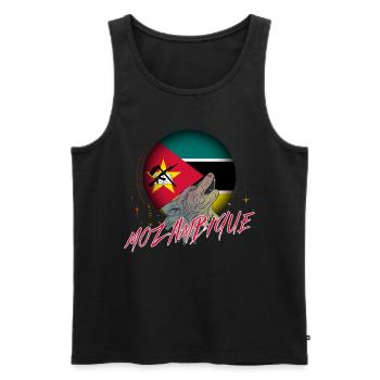 Mozambique - Men's Premium Organic Tank Top - black - Front - AI Model Male 178 light (178cm)