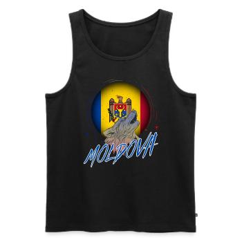Moldavie - Débardeur bio Premium Homme - noir - Devant - Michal (187cm)