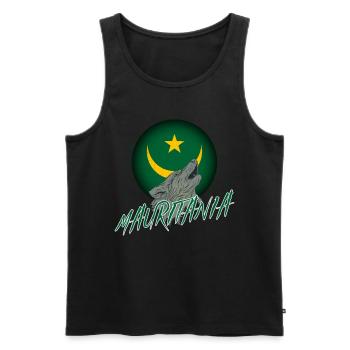 Mauretanien - Männer Premium Bio Tank Top - Schwarz - Vorne - AI Model Male 178 light (178cm)