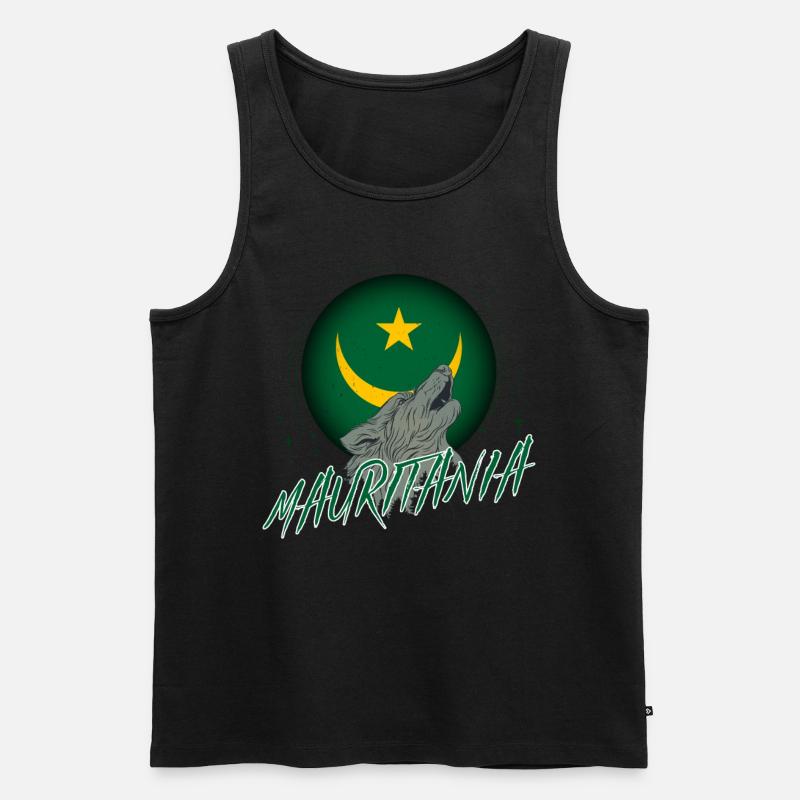 Mauretanien - Männer Premium Bio Tank Top - Schwarz