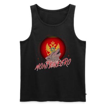 Montenegro - Männer Premium Bio Tank Top - Schwarz - Vorne - AI Model Male 178 light (178cm)